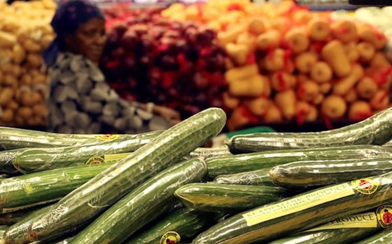 Vegetables including cucumbers