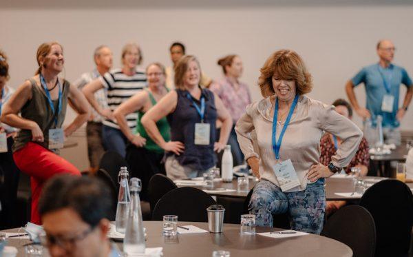 Delegates exercising at LM22 conference