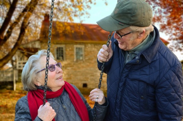 Man and woman outside