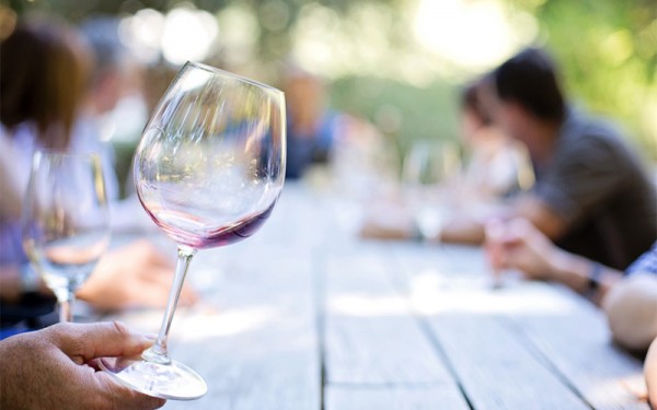 wine glass table image