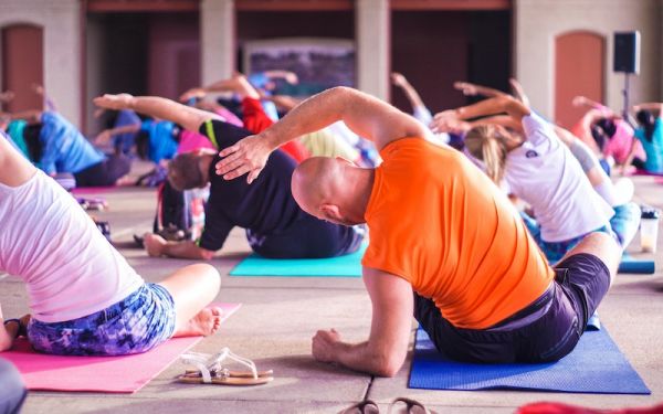 Group pilates class